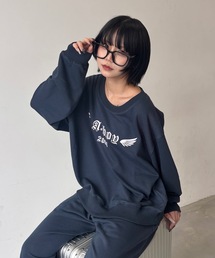 MandO（Auntie Rosa）（エムオー）の「ヴィンテージプリントロゴスウェットプルオーバー/セットアップ着用可（スウェット）」