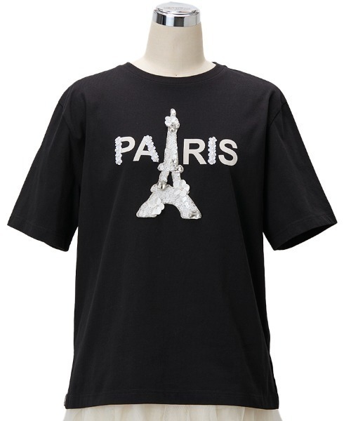 Chesty(チェスティー)の「PARIS Tシャツ/パリ(ブラック)(Tシャツ/カットソー・レディース・ブラック/ホワイト・FREE)」の7枚目の写真