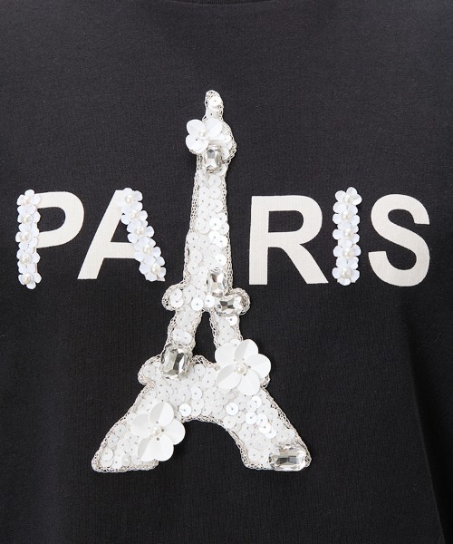 Chesty(チェスティー)の「PARIS Tシャツ/パリ(ブラック)(Tシャツ/カットソー・レディース・ブラック/ホワイト・FREE)」の10枚目の写真