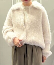 BALLSEY | フェザーヤーン ステンカラーカーディガン(カーディガン/ボレロ)