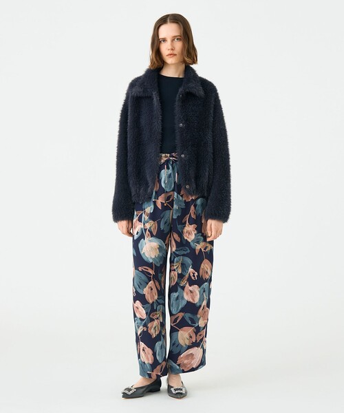 セール】フェザーヤーン ステンカラーカーディガン（カーディガン