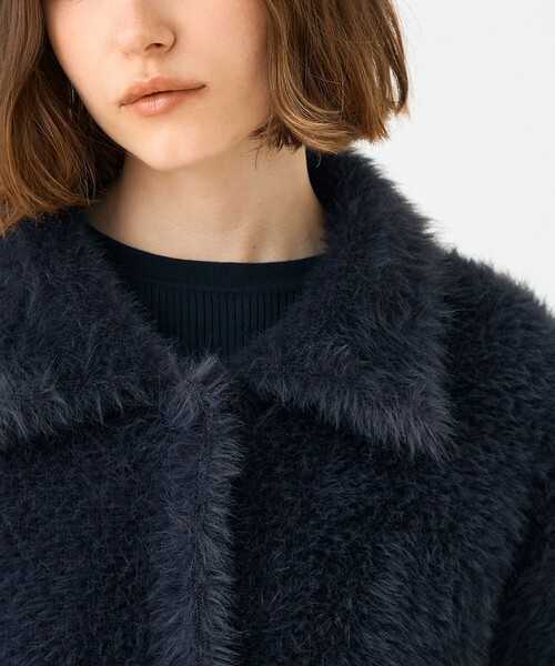 フェザーヤーン ステンカラーカーディガン（カーディガン/ボレロ