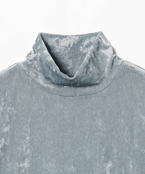 Ray BEAMS（レイビームス）の「ベロア チュール ハイネック トップス（Tシャツ/カットソー・レディース・サックスブルー/ブラック/ホワイト系その他6・ONE SIZE）」の18枚目の写真