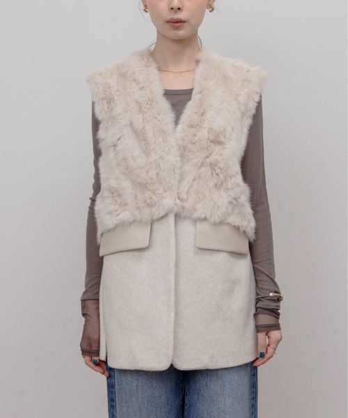 ファー＆メルトンボクシィジレ（ベスト）｜Eimee Law（エイミーロウ