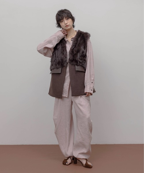 Eimee Law ファー＆メルトンベスト ファー＆メルトンボクシィジレ