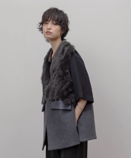 ファー＆メルトンボクシィジレ（ベスト）｜Eimee Law（エイミーロウ