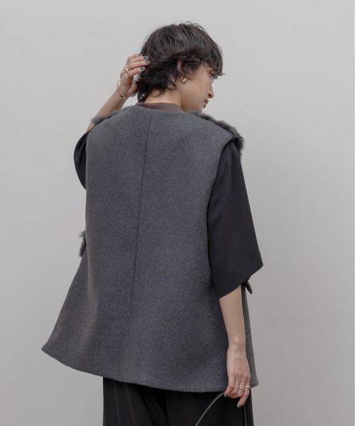 ファー＆メルトンボクシィジレ（ベスト）｜Eimee Law（エイミーロウ