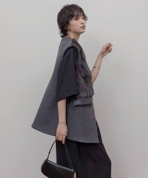 ファー＆メルトンボクシィジレ（ベスト）｜Eimee Law（エイミーロウ