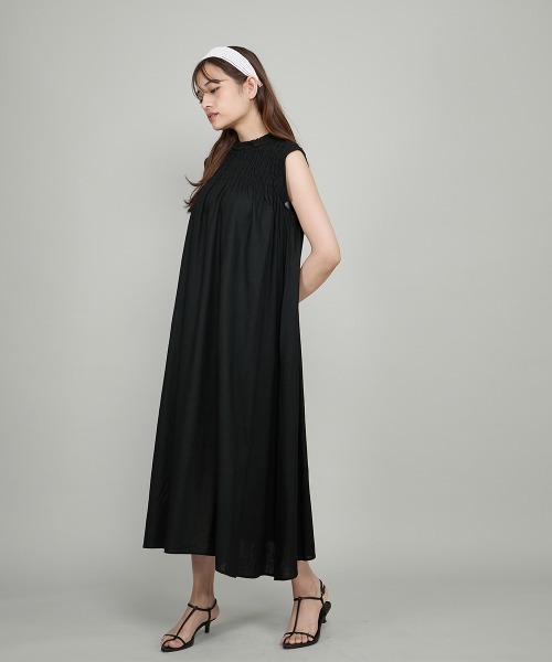 QUEENS COURT(クイーンズコート)の「レーヨンアサシャーリングトップワンピース≪洗濯機で洗える≫(ワンピース・レディース・ブラック/ブラウン/レッド・M)」の11枚目の写真