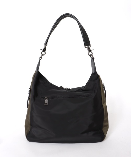 Cepica（セピカ）の「牛革×配色ナイロンWポッケショルダー（ショルダーバッグ・レディース・ブラック/カーキ・FREE）」の10枚目の写真