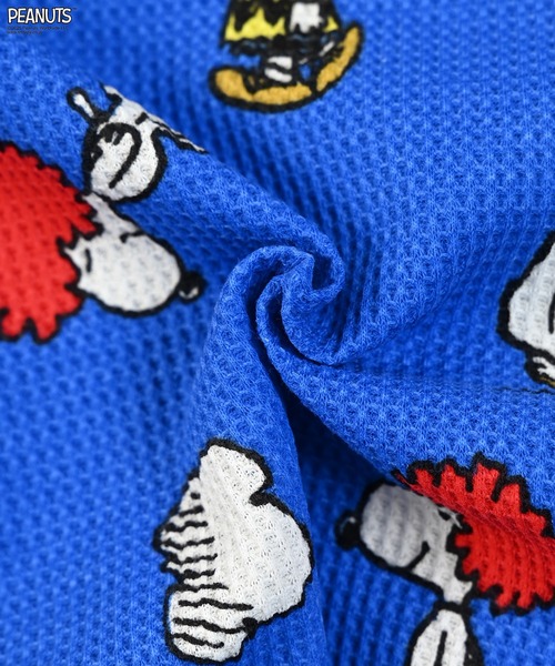 PEANUTS（ピーナッツ）の「【PEANUTS】スヌーピーワッフルビッグロンＴ（Tシャツ/カットソー・キッズ・ブルー系その他/グレー系その他・XS/S/M/L/LL）」の9枚目の写真
