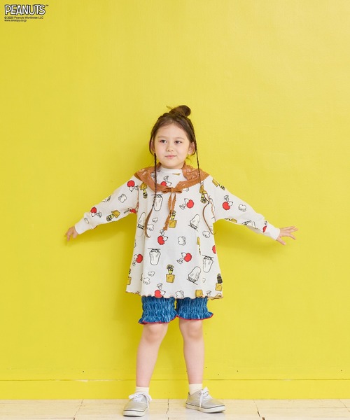 PEANUTS（ピーナッツ）の「【PEANUTS】スヌーピーワッフルビッグロンＴ（Tシャツ/カットソー・キッズ・ブルー系その他/グレー系その他・XS/S/M/L/LL）」の18枚目の写真