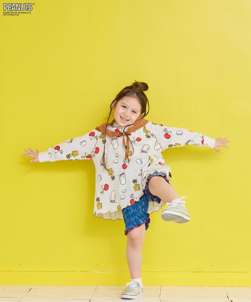 PEANUTS（ピーナッツ）の「【PEANUTS】スヌーピーワッフルビッグロンＴ（Tシャツ/カットソー・キッズ・ブルー系その他/グレー系その他・XS/S/M/L/LL）」の19枚目の写真