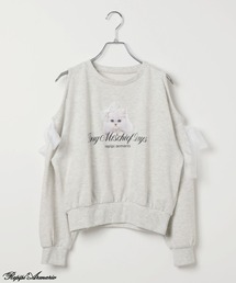 【girly line】CATリボンカタアキトップス