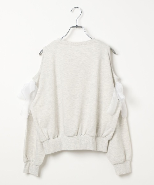 repipi armario(レピピ アルマリオ)の「【girly line】CATリボンカタアキトップス(スウェット・キッズ・サックスブルー/アイボリー/グレー・LARGE/MEDIUM/SMALL)」の7枚目の写真