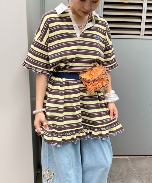 HELLO.SANFRANCISCO（ハローサンフランシスコ）の「【HELLO.SANFRANCISCO】チュールメローウエストBAG（ボディバッグ/ウエストポーチ・レディース・パープル/ブラック/オレンジ・ONE SIZE）」の11枚目の写真