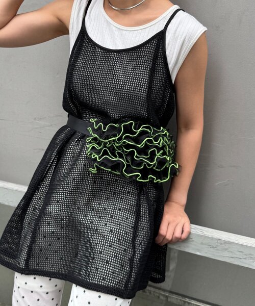 HELLO.SANFRANCISCO（ハローサンフランシスコ）の「【HELLO.SANFRANCISCO】チュールメローウエストBAG（ボディバッグ/ウエストポーチ・レディース・パープル/ブラック/オレンジ・ONE SIZE）」の12枚目の写真