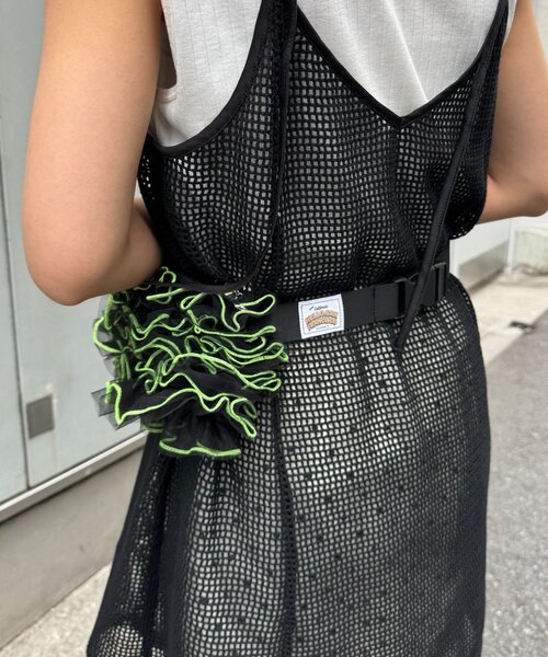 HELLO.SANFRANCISCO（ハローサンフランシスコ）の「【HELLO.SANFRANCISCO】チュールメローウエストBAG（ボディバッグ/ウエストポーチ・レディース・パープル/ブラック/オレンジ・ONE SIZE）」の13枚目の写真