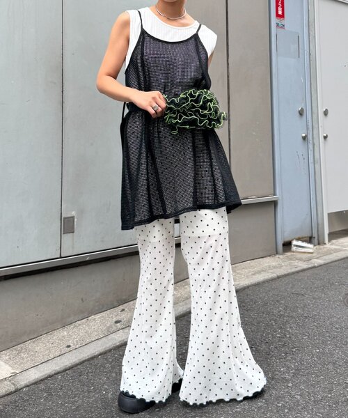 HELLO.SANFRANCISCO（ハローサンフランシスコ）の「【HELLO.SANFRANCISCO】チュールメローウエストBAG（ボディバッグ/ウエストポーチ・レディース・パープル/ブラック/オレンジ・ONE SIZE）」の14枚目の写真