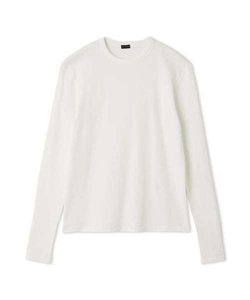 Mila Owen（ミラオーウェン）の「テレコクルーネックプルオーバー（Tシャツ/カットソー・レディース・ブラック/オリーブ/グレー/ホワイト/ミント・0/1）」の2枚目の写真