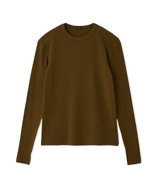 Mila Owen（ミラオーウェン）の「テレコクルーネックプルオーバー（Tシャツ/カットソー・レディース・ブラック/オリーブ/グレー/ホワイト/ミント・0/1）」の4枚目の写真