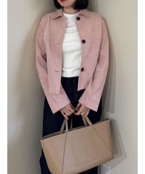 Mila Owen（ミラオーウェン）の「テレコクルーネックプルオーバー（Tシャツ/カットソー・レディース・ブラック/オリーブ/グレー/ホワイト/ミント・0/1）」の8枚目の写真