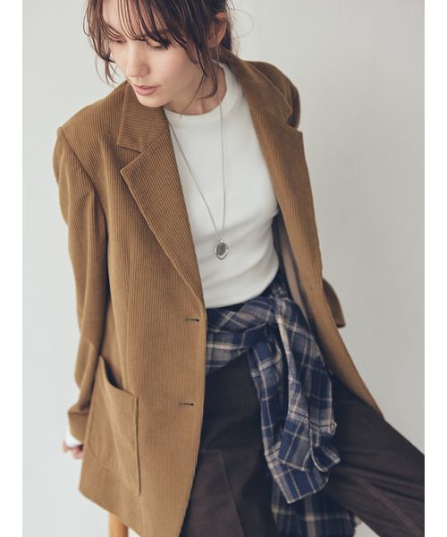 テレコクルーネックプルオーバー（Tシャツ/カットソー）｜Mila Owen