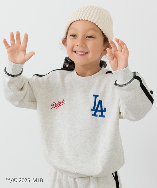 MLB(メジャーリーグベースボール)の「〈MLB〉刺繍ロゴ 裏毛トレーナー(スウェット・キッズ・ブラック/ブラウン/オートミール・100/110/120/130/140/150/160)」の8枚目の写真