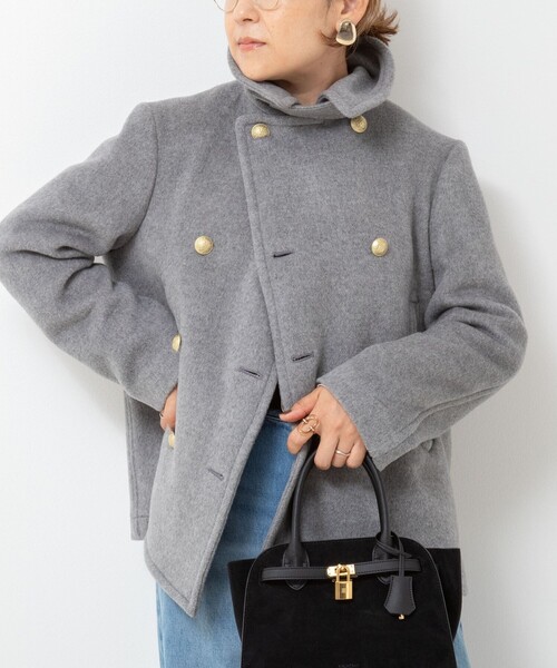 NOLLEY’S（ノーリーズ）の「NMPピーコート（ピーコート・レディース・グレー/ネイビー・M）」の2枚目の写真