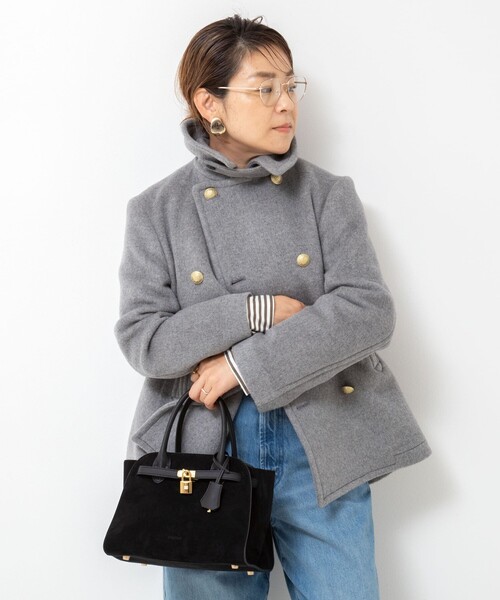 NOLLEY’S（ノーリーズ）の「NMPピーコート（ピーコート・レディース・グレー/ネイビー・M）」の7枚目の写真