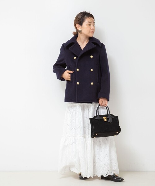 NOLLEY’S（ノーリーズ）の「NMPピーコート（ピーコート・レディース・グレー/ネイビー・M）」の9枚目の写真