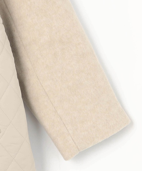 Grand PARK（グランドパーク）の「素材切り替えフードコート（その他アウター・レディース・ブラック/アイボリー・LARGE/MEDIUM）」の5枚目の写真