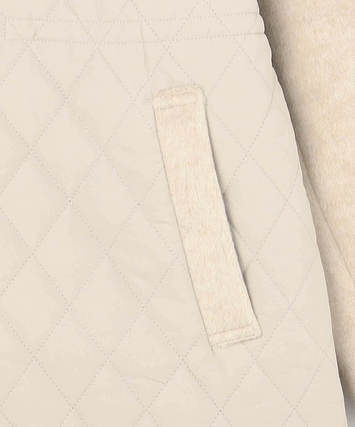 Grand PARK（グランドパーク）の「素材切り替えフードコート（その他アウター・レディース・ブラック/アイボリー・LARGE/MEDIUM）」の6枚目の写真