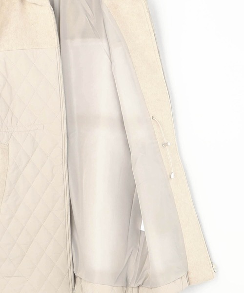 Grand PARK（グランドパーク）の「素材切り替えフードコート（その他アウター・レディース・ブラック/アイボリー・LARGE/MEDIUM）」の8枚目の写真