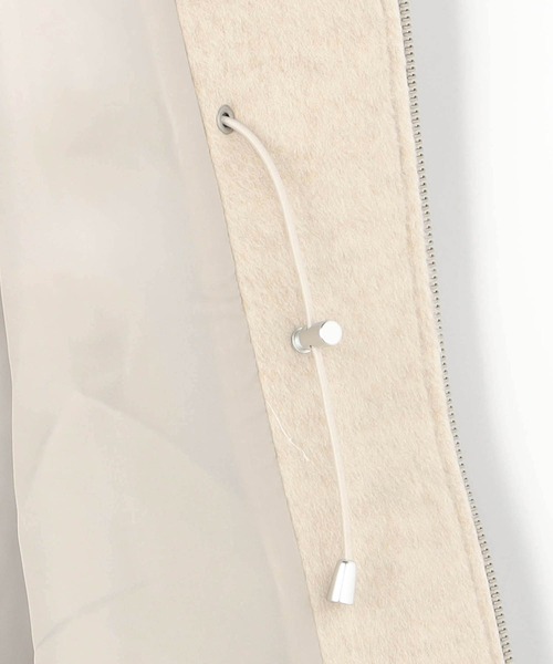 Grand PARK（グランドパーク）の「素材切り替えフードコート（その他アウター・レディース・ブラック/アイボリー・LARGE/MEDIUM）」の9枚目の写真