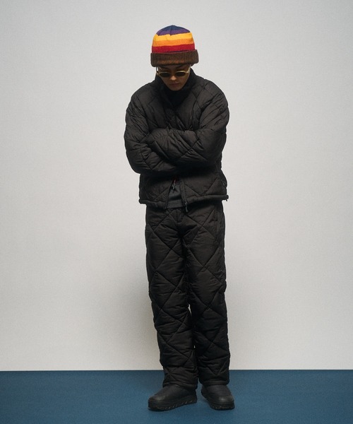 【完売品】THE BOLDMAN ショートパフブルゾン カーキ ダウン M THE BOLDMAN ダウンジャケット ダウン Short Puff Blouson / ショート