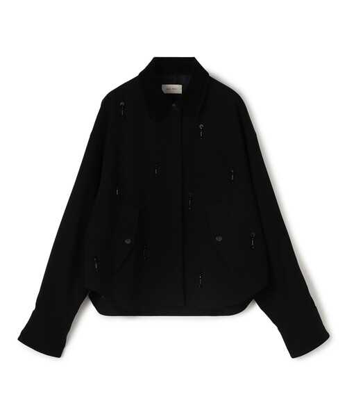 美品　DES PRES ロータスウォータープリント スタンドカラーブルゾン DES PRES（デ・プレ）の「ロータスウォータープリント スタンド