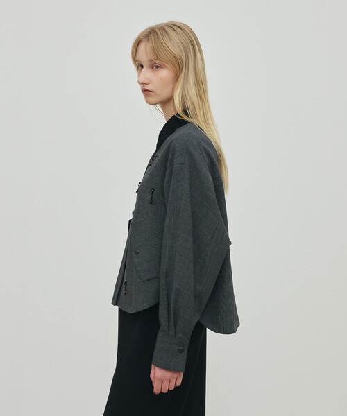 ソフトウールオックスフォード ショートシャツブルゾン（ブルゾン