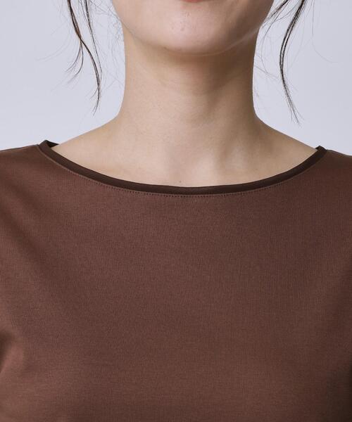 COUP DE CHANCE（クードシャンス）の「【手洗い可／日本製】シンプルジャージカットソー（Tシャツ/カットソー・レディース・ブラック/ダークブラウン/ホワイト・34/36/38/40）」の21枚目の写真