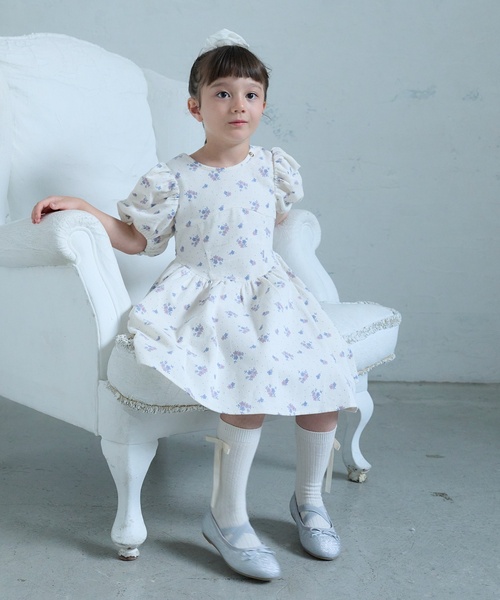 petit main（プティマイン）の「【リンク】袖パフワンピース（ワンピース・キッズ・ブラック/アイボリー/ピンク・80ｃｍ/90cm/120cm/130cm/110cm/100cm）」の8枚目の写真