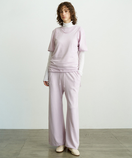 UNFIL（アンフィル）の「UNFIL アンフィル / high twist cotton sheer jersey turtle-neck Tee 超長綿灰ツイストコットンシアージャージータートルネックTシャツ / WVFL-UW104（Tシャツ/カットソー・レディース・オフホワイト/ライトピンク/ダークブラウン・1）」の6枚目の写真