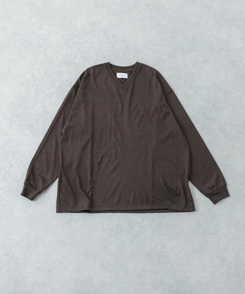URBAN RESEARCH(アーバンリサーチ)の「new basic WASHABLE MERINO WOOL V-NECK(ニット/セーター・メンズ・ブラウン/レッド/ブラック・MEDIUM/LARGE/X-LARGE)」の2枚目の写真