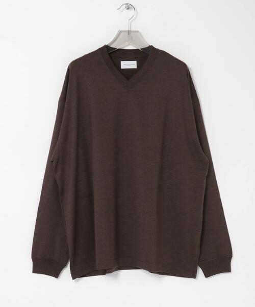 URBAN RESEARCH(アーバンリサーチ)の「new basic WASHABLE MERINO WOOL V-NECK(ニット/セーター・メンズ・ブラウン/レッド/ブラック・MEDIUM/LARGE/X-LARGE)」の10枚目の写真