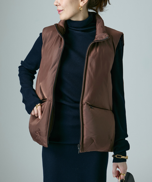 ナイロンショートジレ（ダウンベスト）｜VERMEIL par iena