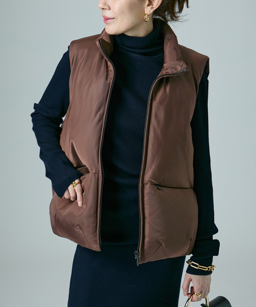 ナイロンショートジレ（ダウンベスト）｜VERMEIL par iena