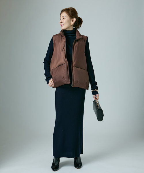 ナイロンショートジレ（ダウンベスト）｜VERMEIL par iena