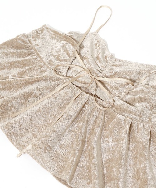flower（フラワー）の「シックリボンビスチェ（キャミソール・レディース・ブラウン/ベージュ・FREE）」の4枚目の写真