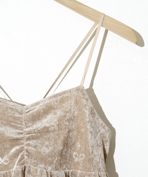 flower（フラワー）の「シックリボンビスチェ（キャミソール・レディース・ブラウン/ベージュ・FREE）」の6枚目の写真