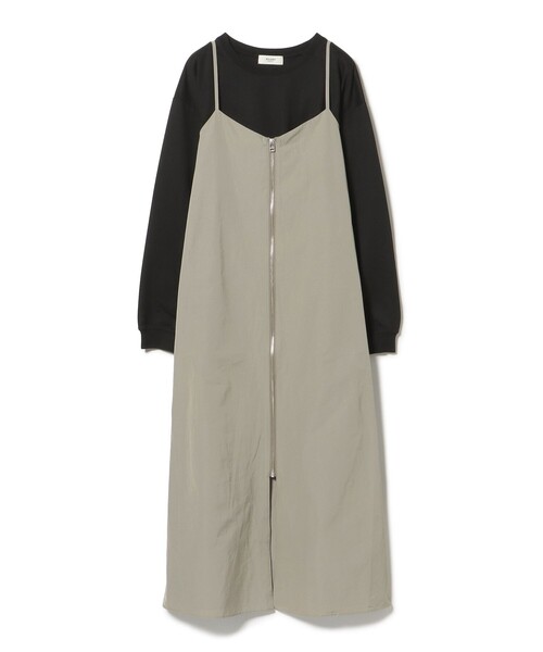 BEAMS HEART（ビームスハート）の「【セットアイテム】ジップ キャミソール ワンピース × スウェット プルオーバー（ワンピース・レディース・ブラウン系その他2/ブラック・FREE）」の9枚目の写真