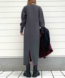 Q | やわもち配色ラインワンピース(ワンピース)